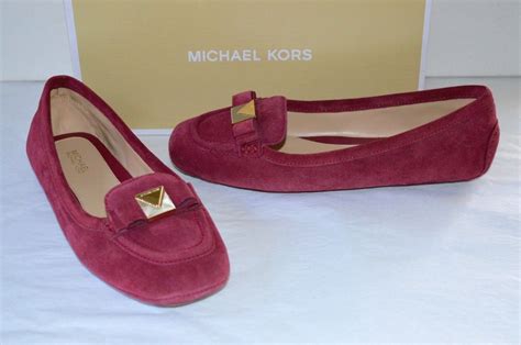 New 0 Michael Kors Caroline Moc Suede Loafer Mulberry 